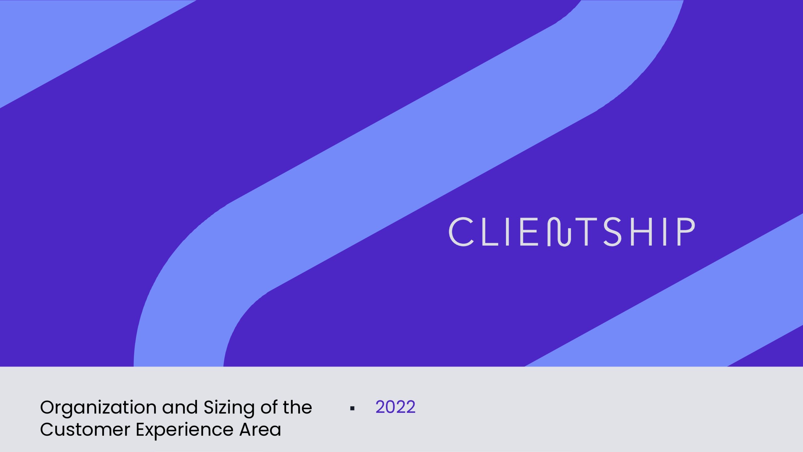 Clientship: Organization and Sizing of the 2022 Customer Experience Area